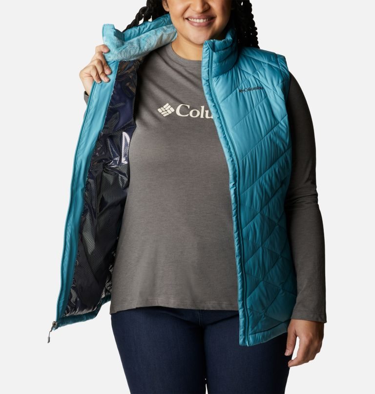 Women's Columbia Heavenly Vest Turquoise | Plus Size CA-FL3C4